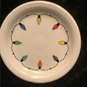 FIESTAWARE HOLIDAY LIGHTS APPETIZER PLATE